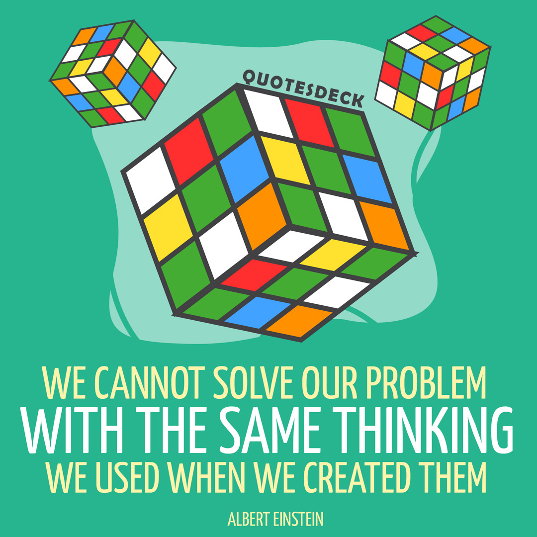 We cannot solve our